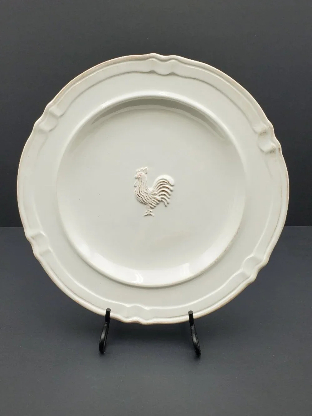 Williams-Sonoma Marketplace Rooster Dinner Plates Embossed Rooster Dinner Plates